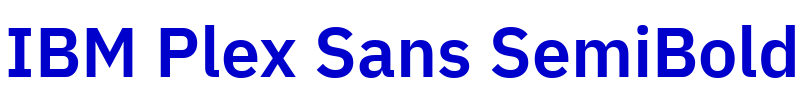 IBM Plex Sans SemiBold font